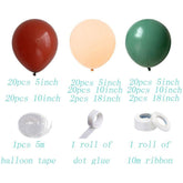 Lofaris DIY Green 127 Pack Balloon Arch Kit | Party Decorations - Beige | Red